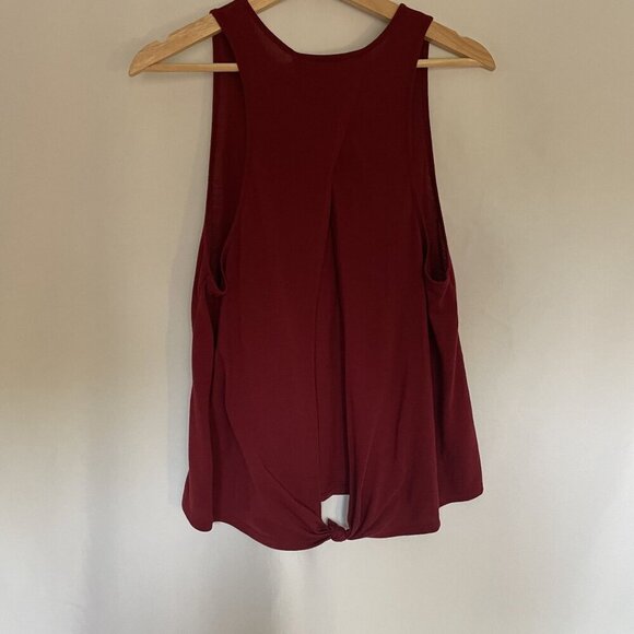 Mossimo bright red tank top sleeveless athletic shirt open back detail size S - Picture 6 of 7